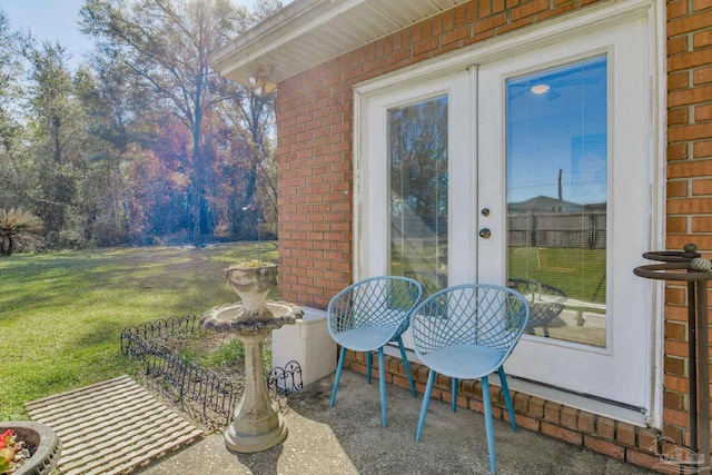 9348 Bell Ridge Dr, Pensacola, FL 32526 - view of patio with french doors