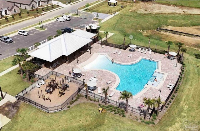 3209 Mountain Laurel Trl, Cantonment, FL 32533 - drone / aerial view of a pool