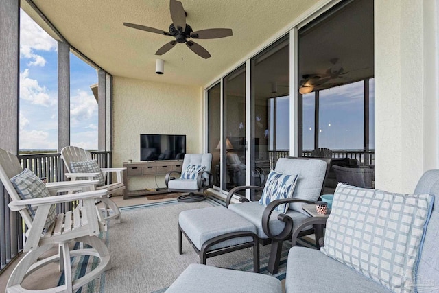 616 Lost Key Dr Unit 902A, Perdido Key, FL 32507 - sunroom / solarium with ceiling fan