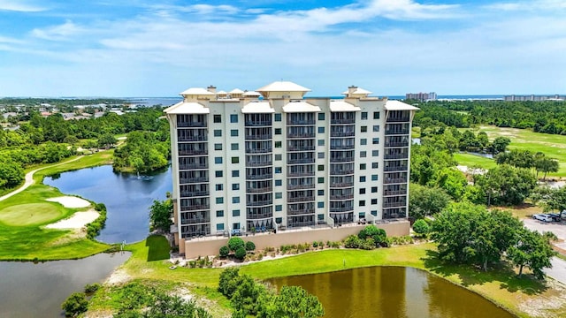 616 Lost Key Dr Unit 902A, Perdido Key, FL 32507 - view of apartment building / complex with a water view, view of golf course, and view of scattered trees