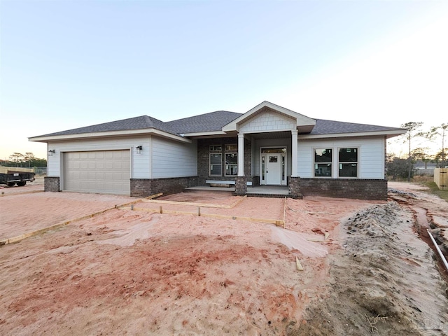 view of front of home featuring a garage