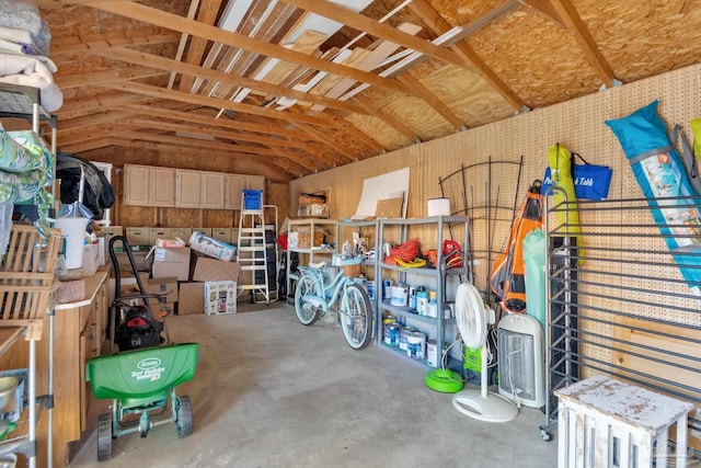 view of storage area