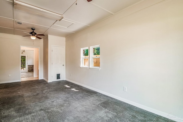 unfurnished room featuring ceiling fan