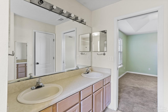 bathroom with vanity