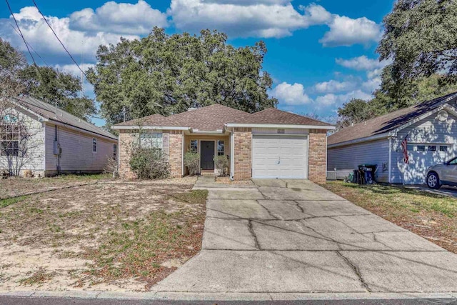 view of single story home