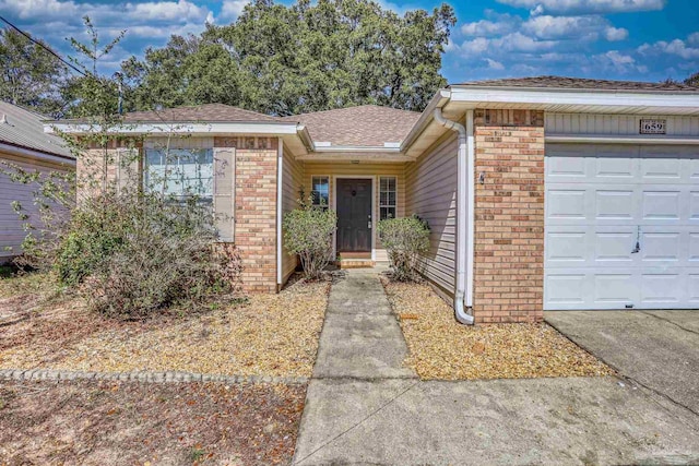 ranch-style house with a garage