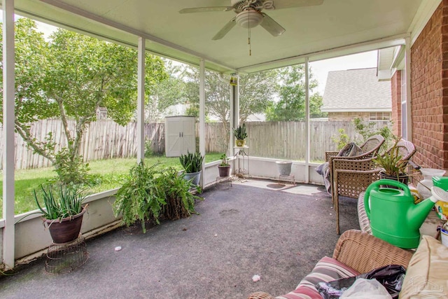 7909 Red Bean Dr, Pensacola, FL 32526 - sunroom with ceiling fan