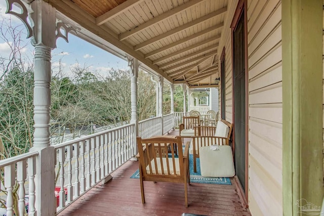 view of wooden terrace