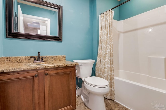 2107 Wilsons Plover Cir, Navarre, FL 32566 - bathroom with toilet, vanity, and shower / bath combo