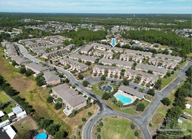 2107 Wilsons Plover Cir, Navarre, FL 32566 - view of property location with a pool area and nearby suburban area