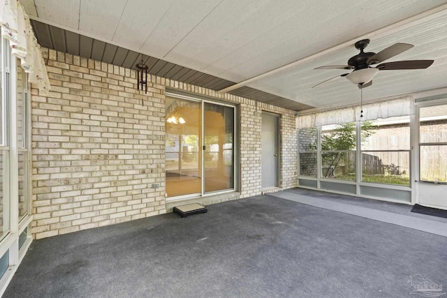 5362 Barbarosa Rd, Gulf Breeze, FL 32563 - unfurnished sunroom with ceiling fan