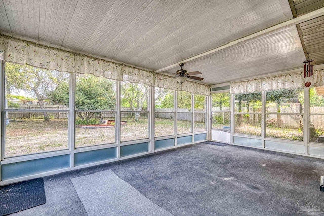 5362 Barbarosa Rd, Gulf Breeze, FL 32563 - unfurnished sunroom with a wealth of natural light and a ceiling fan