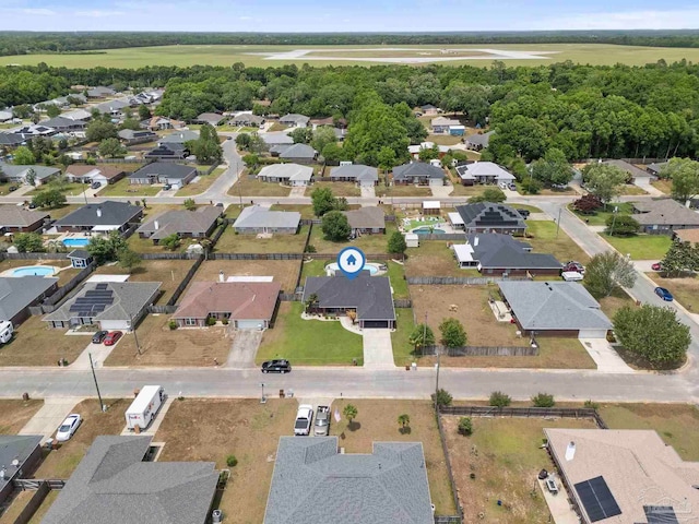 drone / aerial view featuring a residential view