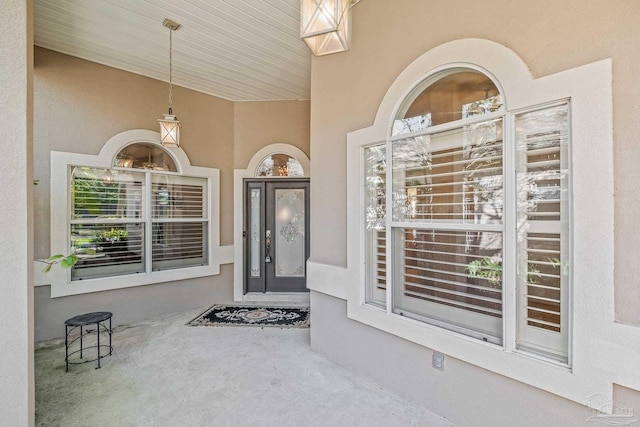 view of doorway to property