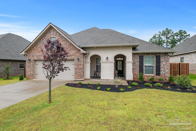 3076 Mountain Laurel Trl, Cantonment, FL 32533 - view of front of house with concrete driveway, an attached garage, brick siding, and roof with shingles