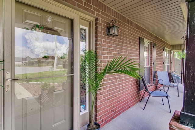 view of patio / terrace with a porch