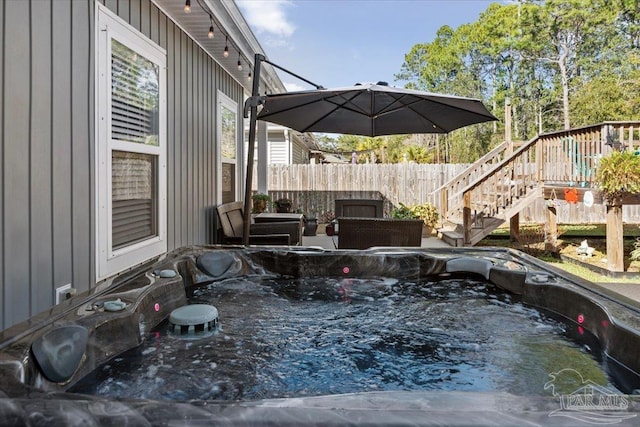 exterior space featuring an outdoor hangout area