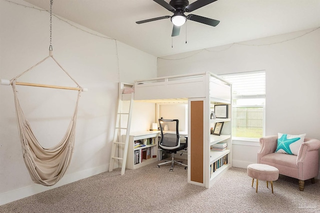 3564 Sailfish Dr, Gulf Breeze, FL 32563 - carpeted office space with ceiling fan and baseboards