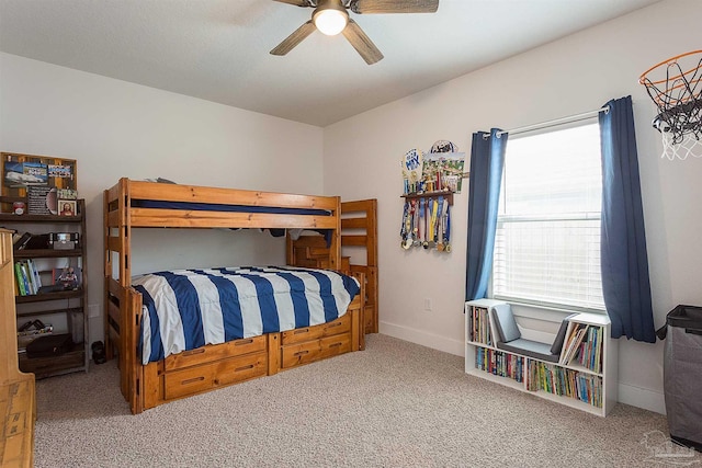 3564 Sailfish Dr, Gulf Breeze, FL 32563 - carpeted bedroom featuring a ceiling fan and baseboards