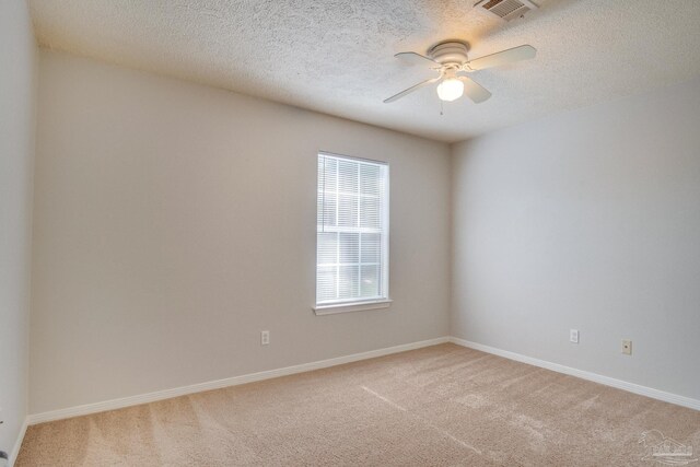 4117 Pace Ln, Pace, FL 32571 - spare room with light colored carpet, ceiling fan, and a textured ceiling