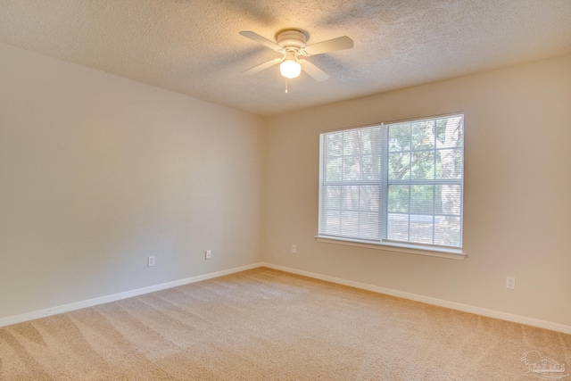 4117 Pace Ln, Pace, FL 32571 - empty room with a ceiling fan, a textured ceiling, and light carpet