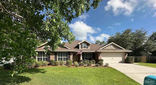 view of front of property with brick siding, driveway, and an attached garage