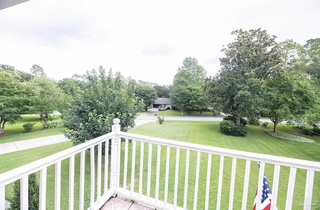 5013 Roland Rd, Pace, FL 32571 - wooden deck featuring a lawn