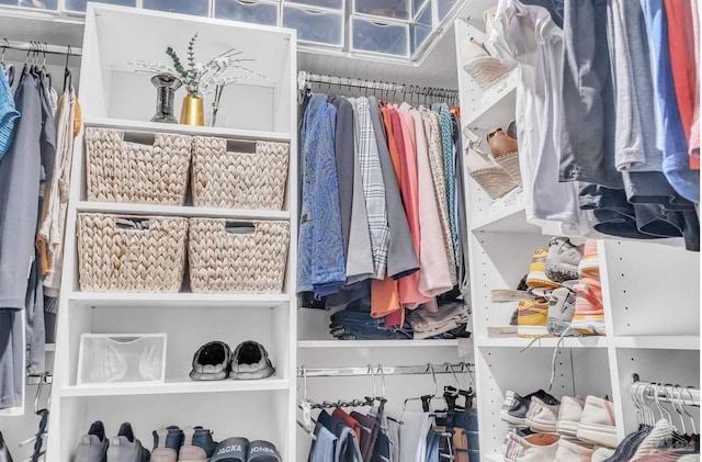view of walk in closet