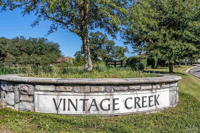 view of community sign