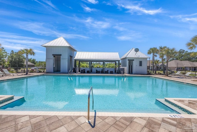 view of pool with a patio