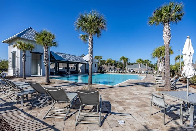 view of pool with a patio