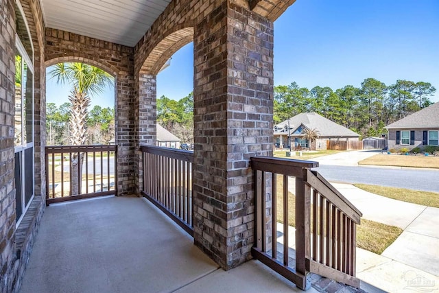 balcony with covered porch