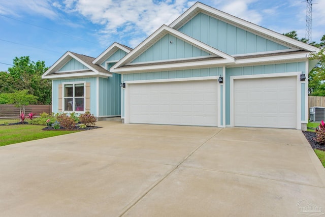 craftsman-style house with a garage