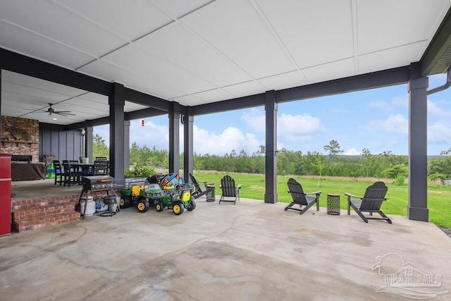 7664 Buffalo Ridge Rd, Pace, FL 32571 - view of patio with ceiling fan