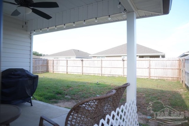 4422 Tiger Oak Ct, Pace, FL 32571 - view of yard with ceiling fan and a patio area
