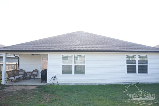 4422 Tiger Oak Ct, Pace, FL 32571 - back of property featuring a patio area, ceiling fan, and a shingled roof