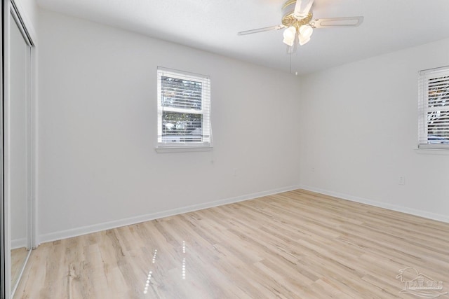 20 Magnolia Ave, Shalimar, FL 32579 - spare room with light wood finished floors and ceiling fan