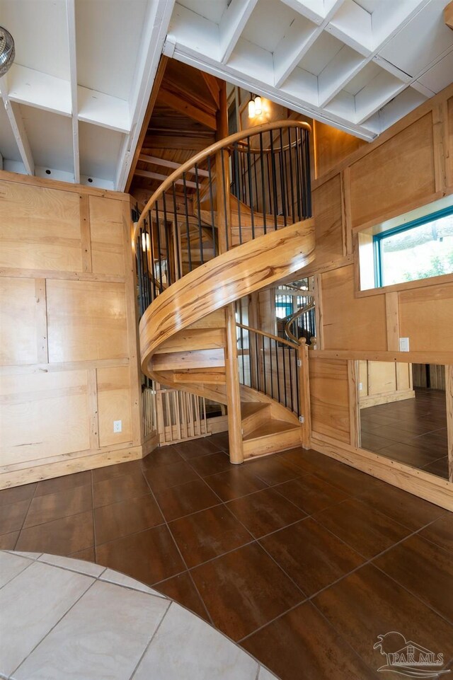 431 E Zarragossa St Unit B, Pensacola, FL 32502 - stairs with tile patterned floors