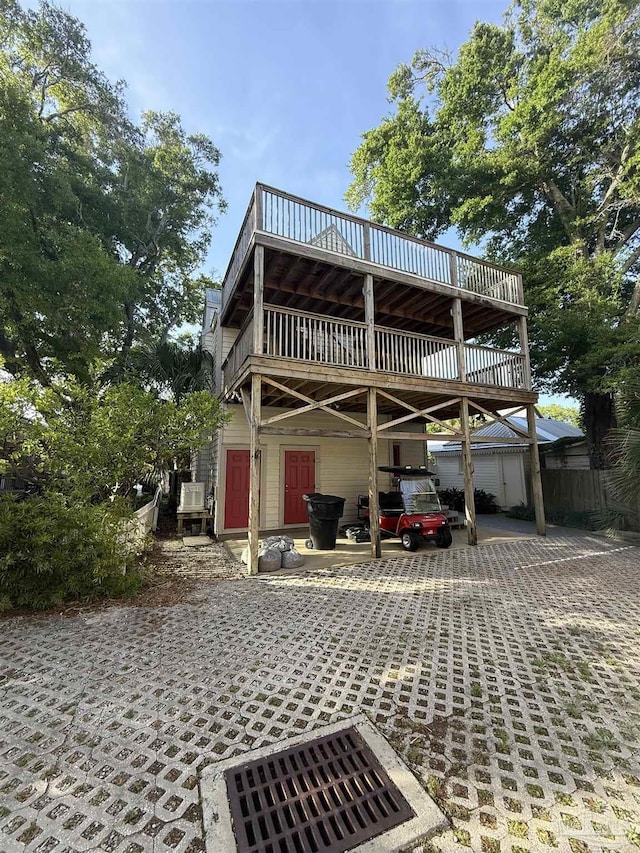 431 E Zarragossa St Unit B, Pensacola, FL 32502 - view of front of property with a wooden deck