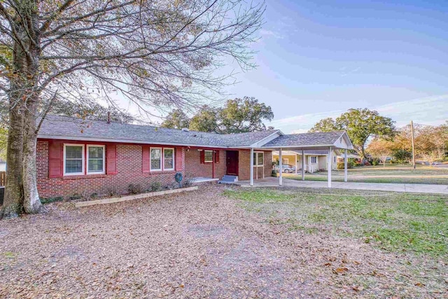 view of ranch-style home