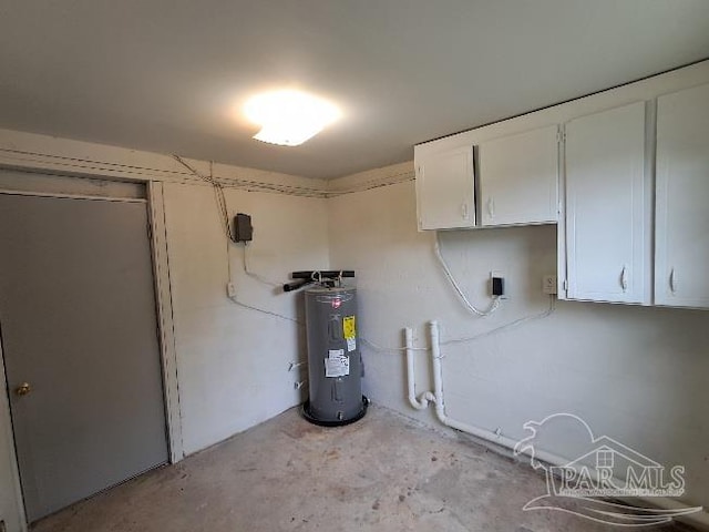 utility room featuring water heater