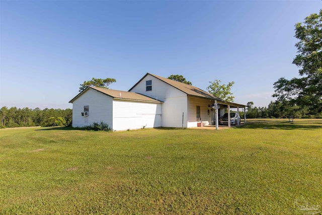 exterior space with a lawn