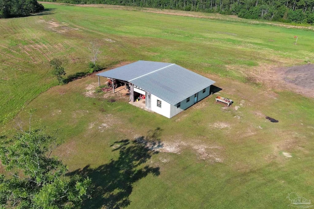 bird's eye view featuring a rural view