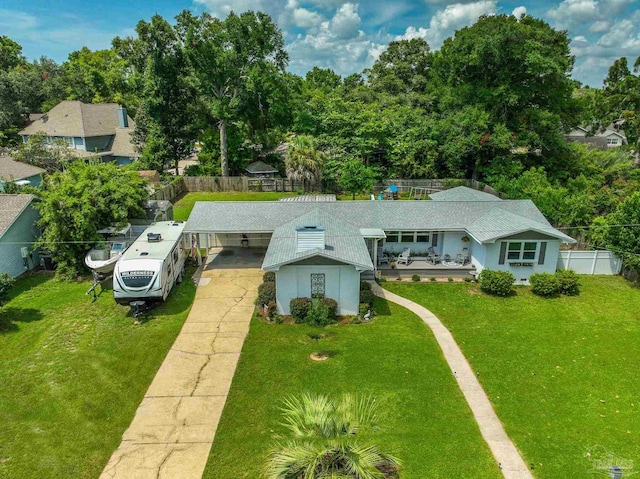 2543 Bayview Way, Pensacola, FL 32503 - aerial view of property and surrounding area featuring a tree filled landscape