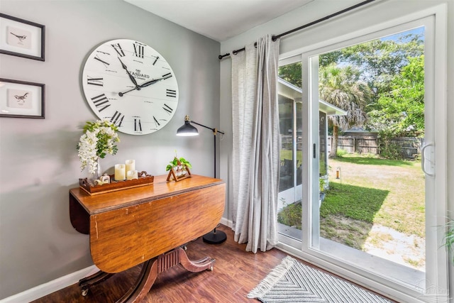 2543 Bayview Way, Pensacola, FL 32503 - doorway featuring wood finished floors and baseboards