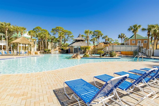 13555 Perdido Key Dr Unit A17U, Pensacola, FL 32507 - community pool with a gazebo and a patio area