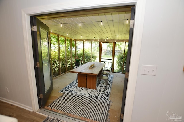 sunroom with plenty of natural light