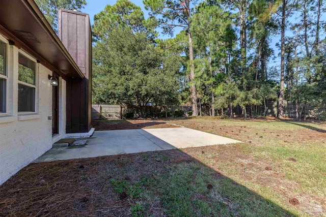 view of yard with a patio