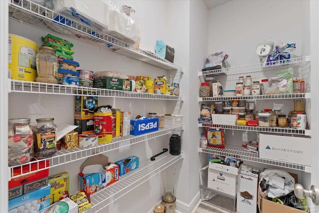 view of pantry