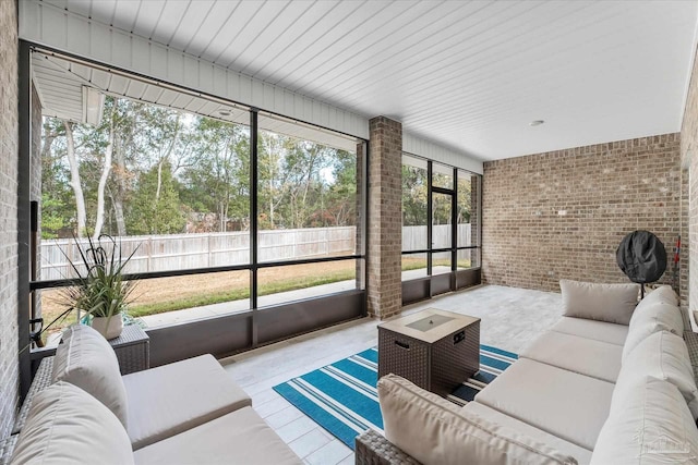 view of sunroom